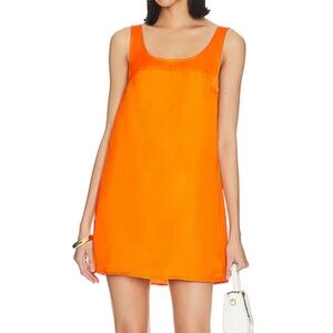 FRAME Orange Shift Dress